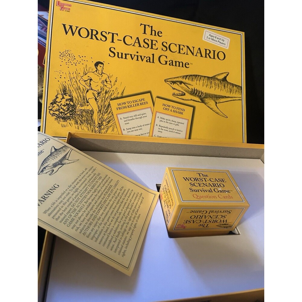The Worst Case Scenario Survival Game 2001 University Games Complete Board Game